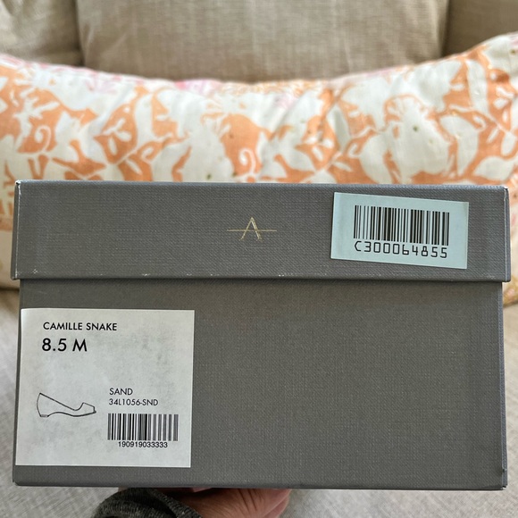 NIB Aquatalia Camille Snake Peep Toe Flats. Women's Size: 8.5. - Picture 12 of 12